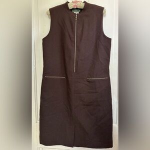 Harve Benard Women’s Sleeveless Petite Dress. Size 8P. Brown